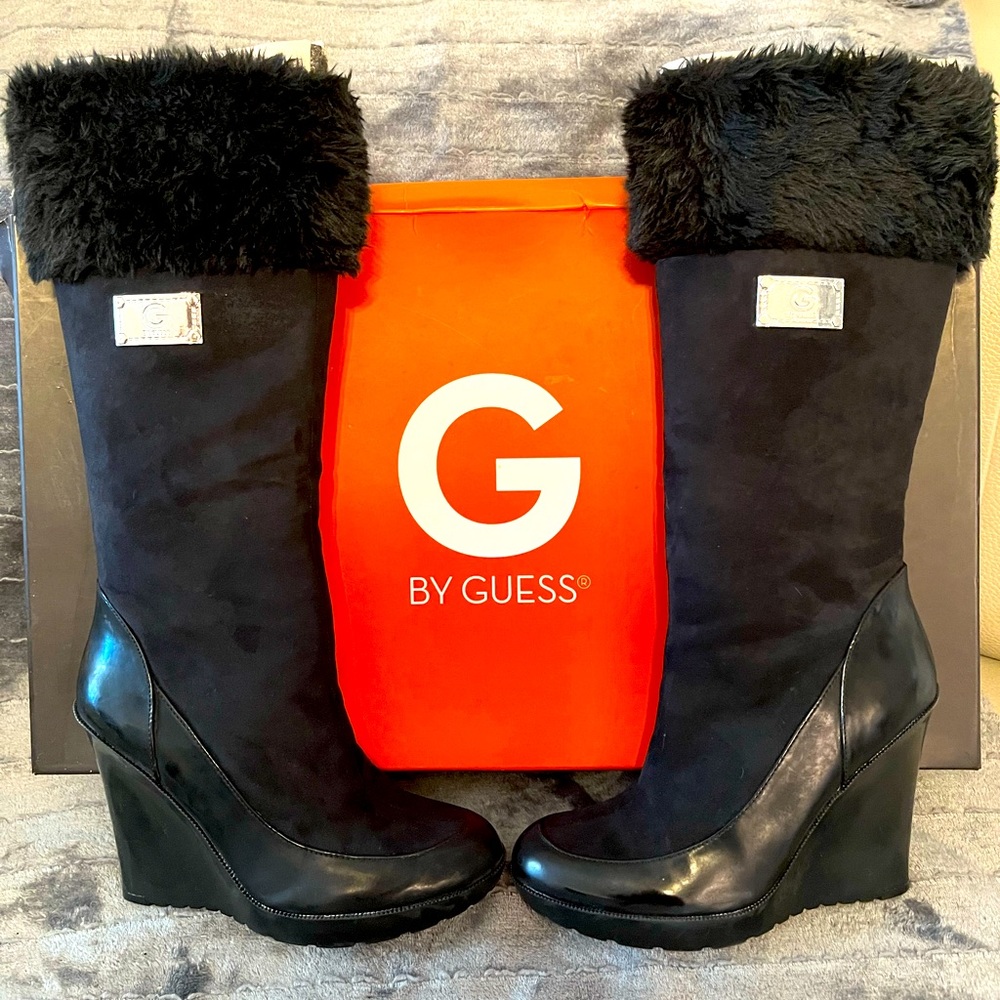 Guess winter suede boots.